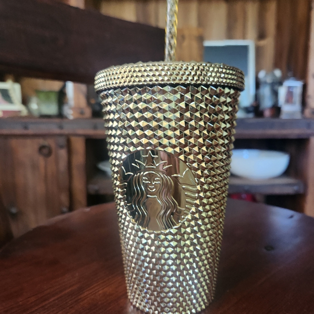 Starbucks Gold Studded Cup 16oz. - Picture 2 of 3
